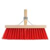 TALEN TOOLS BEZEM KUNSTSTOF ROOD INCL. STEEL 35 CM