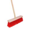 TALEN TOOLS BEZEM KUNSTSTOF ROOD INCL. STEEL 35 CM