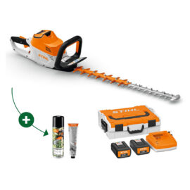 STIHL HSA 100 HEGGENSCHAAR COMBISET MET POWERBOX BASIC MET 2X AP 200 ACCU EN AL 301 SNELLADER